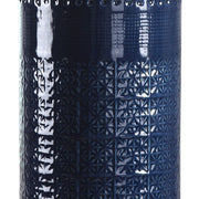 Uttermost Thalia Royal Blue Glaze Ceramic Table Lamp With White Linen Shade