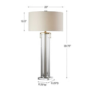Uttermost Monette Acrylic Table Lamp With Off-White Linen Shade