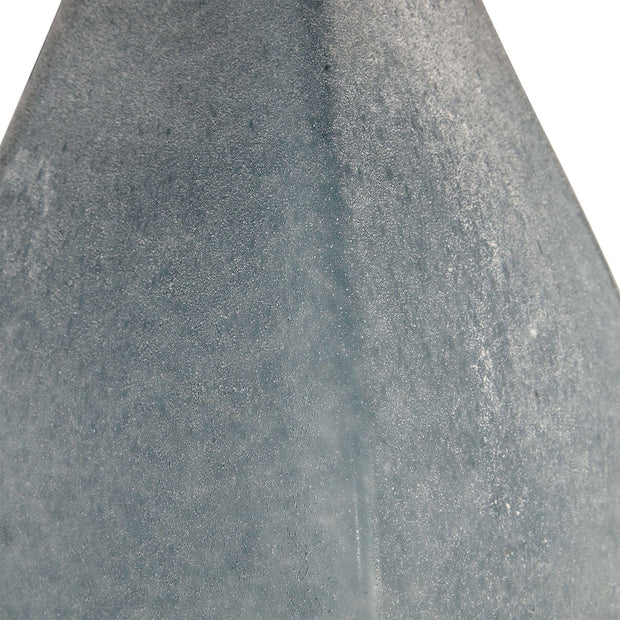 Uttermost Atlantica Ocean Blue Glass Table Lamp With White Linen Drum Shade