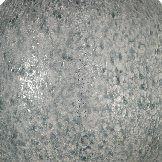 Uttermost Oceaonna Blue Green Glass Table Lamp With Beige Linen Lamp