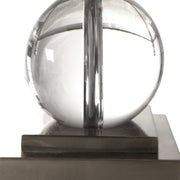 Uttermost Crista Crystal Column Table Lamp With White Linen Shade