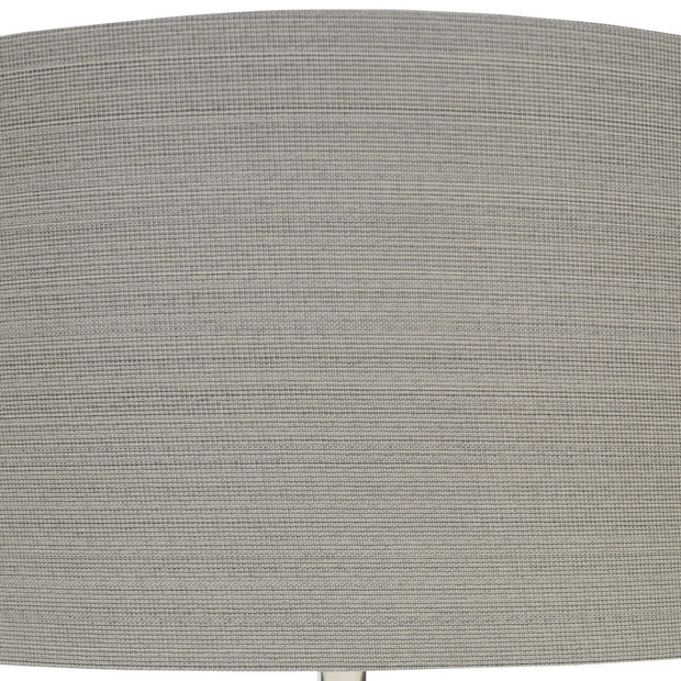 Uttermost Keokee Polished Steel Floor Lamp With Taupe Linen