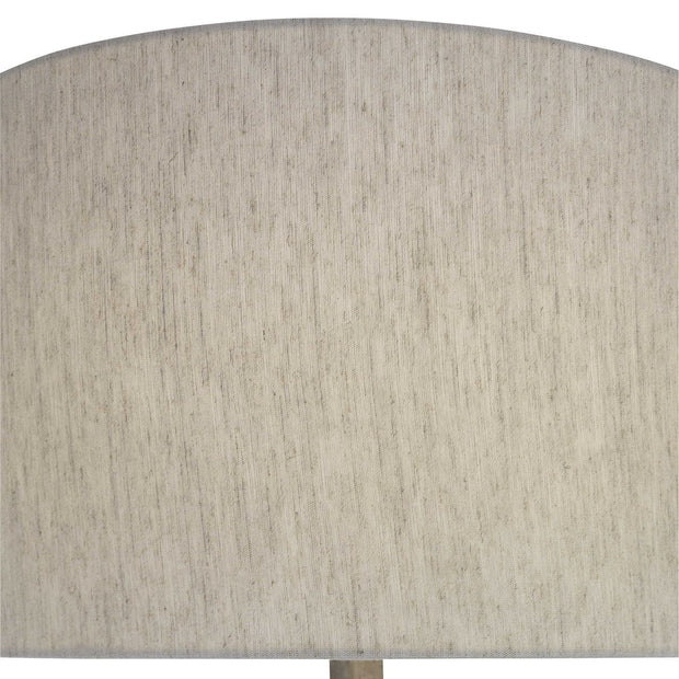 Uttermost Ivor Cast Iron Floor Lamp With Beige Linen Shade