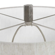 Uttermost Ivor Cast Iron Floor Lamp With Beige Linen Shade