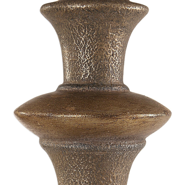 Uttermost Vetralla Antiqued Silver Floor Lamp With Ivory Linen Shade