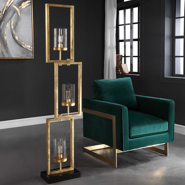 Uttermost Cielo Gold Modern Floor Lamp