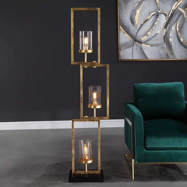Uttermost Cielo Gold Modern Floor Lamp