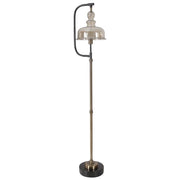 Uttermost Elieser Floor Lamp With Amber Glass Shade
