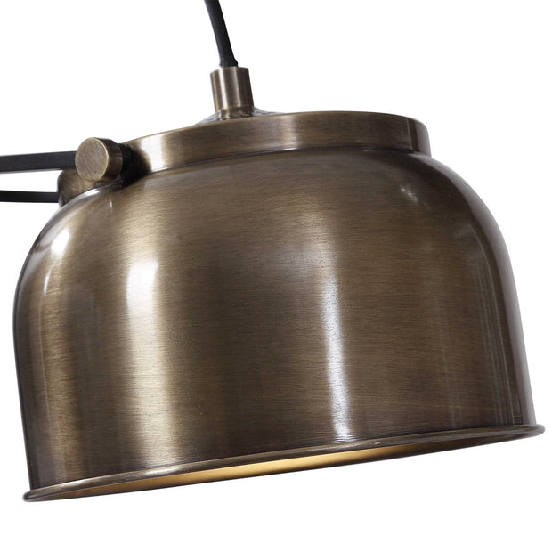 Uttermost Bessemer Antique Brass and Aged Black Reading Floor Lamp With Metal Shade