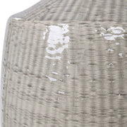 Uttermost Felipe Light Gray Ceramic Table Lamp With Linen Shade