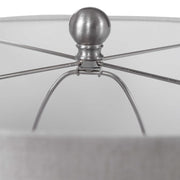 Uttermost Felipe Light Gray Ceramic Table Lamp With Linen Shade