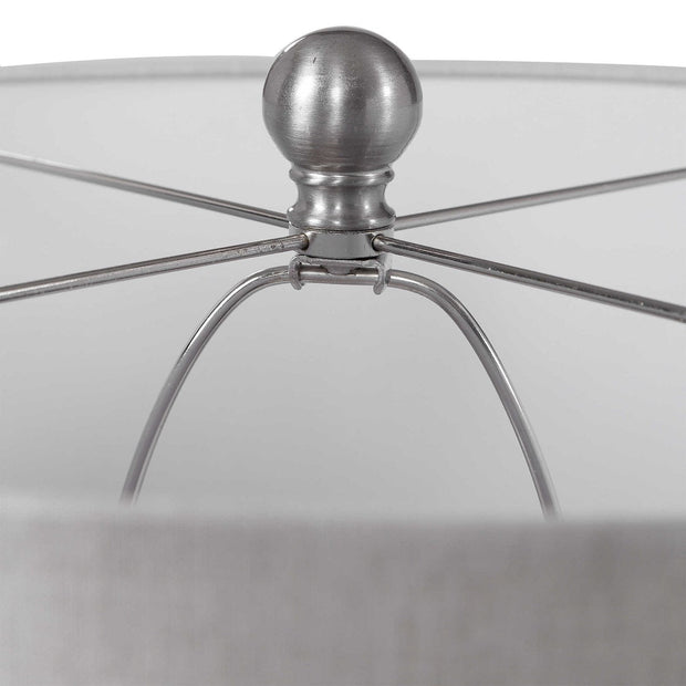 Uttermost Felipe Light Gray Ceramic Table Lamp With Linen Shade