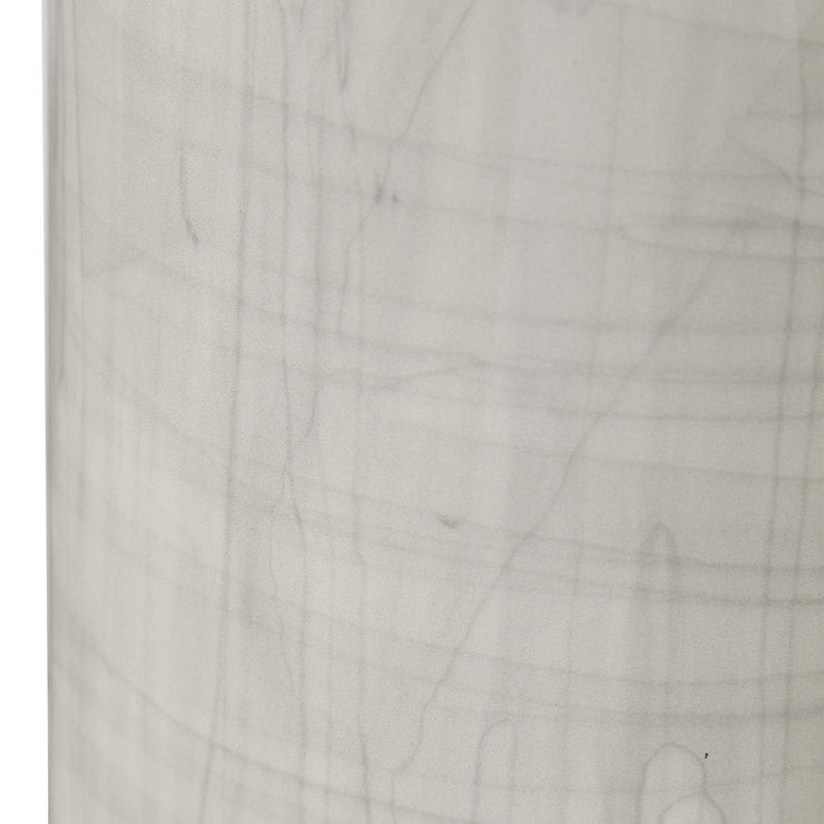 Uttermost Zesiro Gray Glazed Ceramic Table Lamp With White Linen Shade