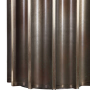 Uttermost Khalio Aged Gunmetal Fluted Table Lamp With White Linen Shade