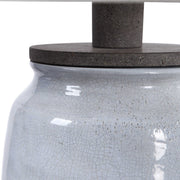 Uttermost Dimitri Light Blue Crackle Glazed Ceramic Table Lamp With Linen Shade