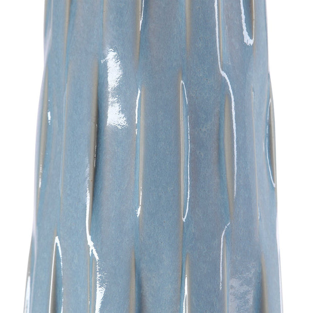 Uttermost Brienne Light Powder Blue Ceramic Table Lamp With White Linen Shade
