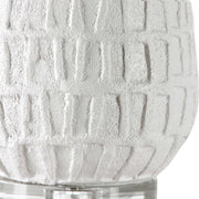 Uttermost Caelina Aged White Textured Ceramic Table Lamp With Linen Shade