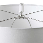 Uttermost Caelina Aged White Textured Ceramic Table Lamp With Linen Shade