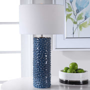 Uttermost Ciji Indigo Blue Table Lamp With White Shade