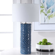 Uttermost Ciji Indigo Blue Table Lamp With White Shade