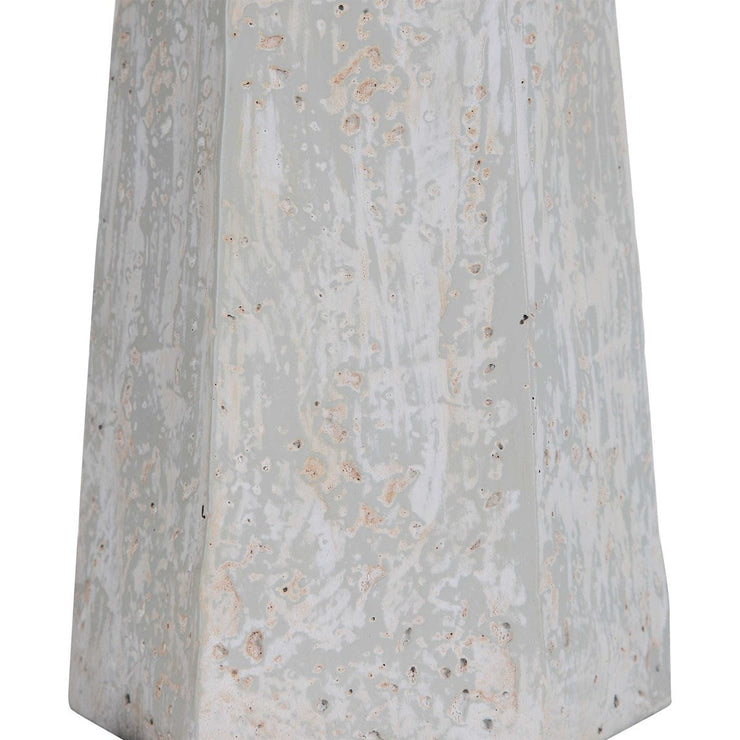 Uttermost Apollo Off-White, Light Gray and Taupe Textured Table Lamp With White Linen Drum Shade