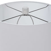 Uttermost Apollo Off-White, Light Gray and Taupe Textured Table Lamp With White Linen Drum Shade