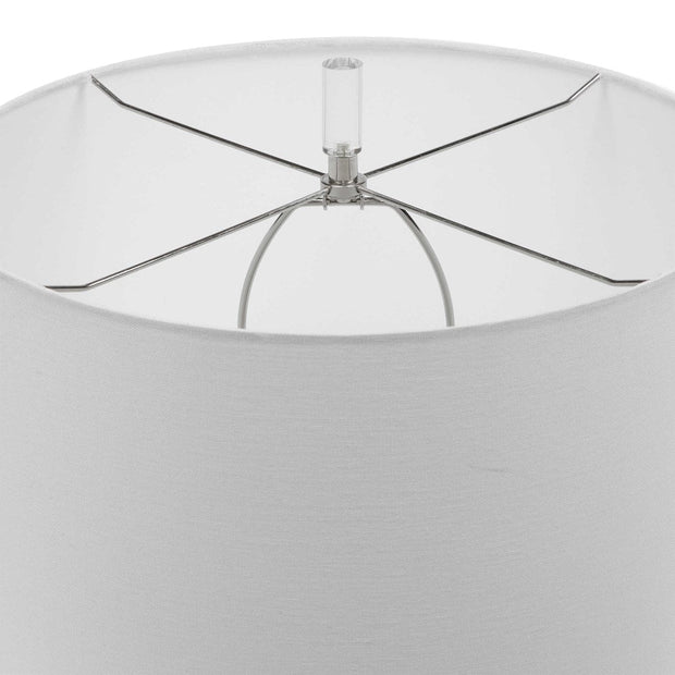 Uttermost Rialta Aqua Crackled Glaze Ceramic Table Lamp With White Linen