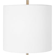 Uttermost Eloise White Marble Table Lamp With Linen Shade