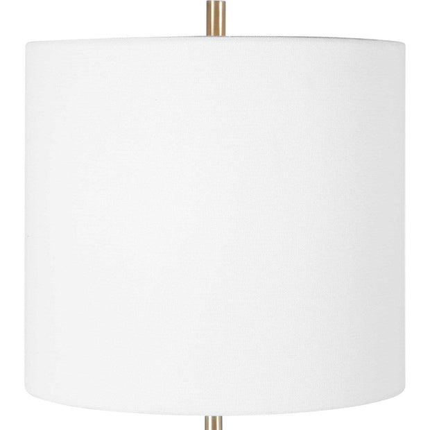 Uttermost Eloise White Marble Table Lamp With Linen Shade