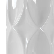 Uttermost Sinclair Glossy White Glaze Ceramic Table Lamp With Linen Shade