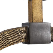 Uttermost Relic Antiqued Gold and Dark Bronze Table Lamp With White Linen Shade