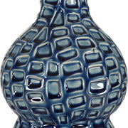 Uttermost Holloway Cobalt Blue Glazed Ceramic Table Lamp With Off-White Linen Shade