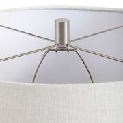 Uttermost Holloway Cobalt Blue Glazed Ceramic Table Lamp With Off-White Linen Shade