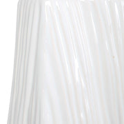 Uttermost Sycamore Gloss White Ceramic Table Lamp With Gray Linen Shade
