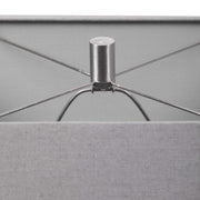 Uttermost Sycamore Gloss White Ceramic Table Lamp With Gray Linen Shade