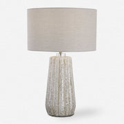 Uttermost Pikes Taupe Glazed Ceramic Table Lamp With Light Gray Shade