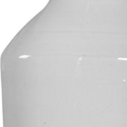 Uttermost Dakota White Crackle Glazed Ceramic Table Lamp With Linen Shade