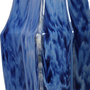 Uttermost Everard Indigo Blue Glazed Ceramic Table Lamp With White Linen Shade