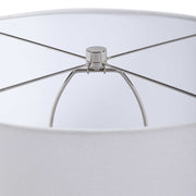 Uttermost Blue Waters Ombré Ceramic Table Lamp With White Linen Drum Shade