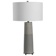 Uttermost Abdel Light Gray Glaze Ceramic Table Lamp Wth Off White Drum Shade