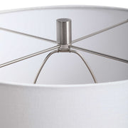 Uttermost Abdel Light Gray Glaze Ceramic Table Lamp Wth Off White Drum Shade