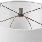 Uttermost Durango Terracotta Rust Ceramic Accent Lamp With White Linen Shade