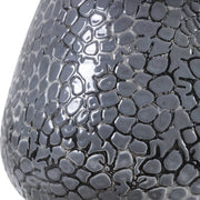 Uttermost Pebbles Charcoal Gray Embossed Textured Ceramic Table Lamp With Linen Shade