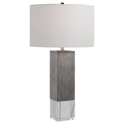Uttermost Cordata Light Gray Table Lamp With White Drum Shade