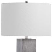 Uttermost Cordata Light Gray Table Lamp With White Drum Shade