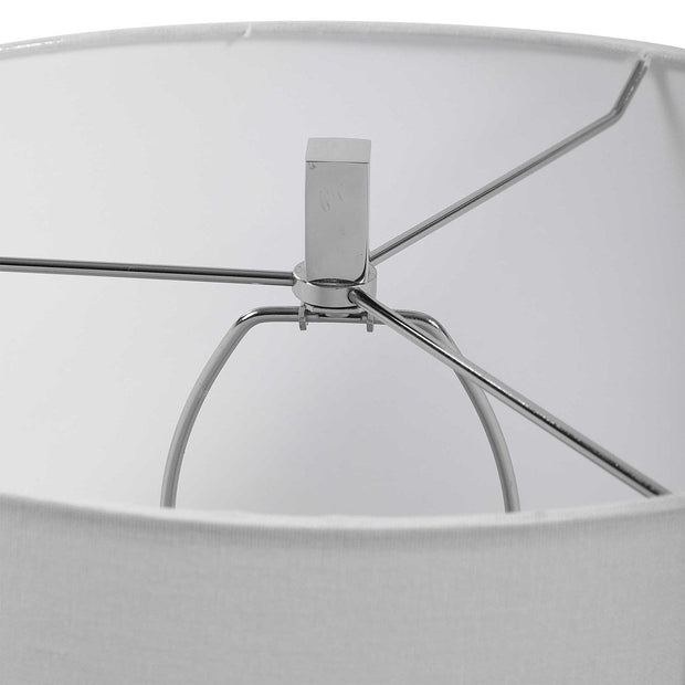 Uttermost Cordata Light Gray Table Lamp With White Drum Shade