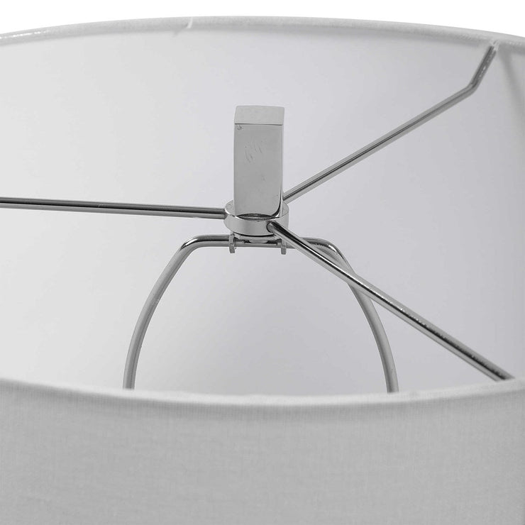 Uttermost Cordata Light Gray Table Lamp With White Drum Shade