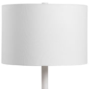 Uttermost Tanali Charcoal and Polished White Table Lamp With White Shade