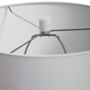 Uttermost Tanali Charcoal and Polished White Table Lamp With White Shade