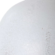 Uttermost Whiteout Aged White Glass Table Lamp With Light Oatmeal Linen Shade